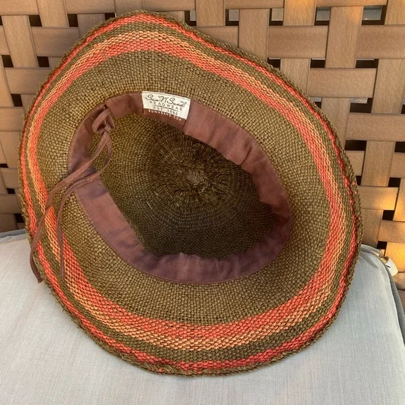 Sun n Sand Hat Brimmed Sun Brown and Orange - Picture 5 of 7